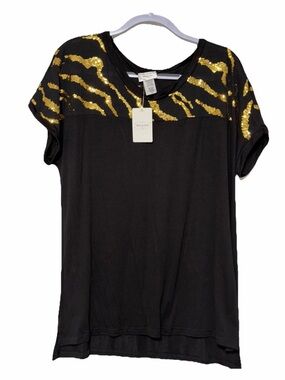 Bellino Gold Sequined Top NWT